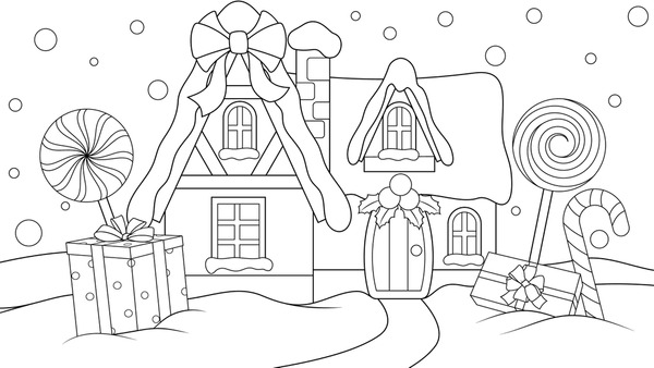 Thousand christmas cartoon outline royalty