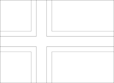 Coloring page for the flag of norway