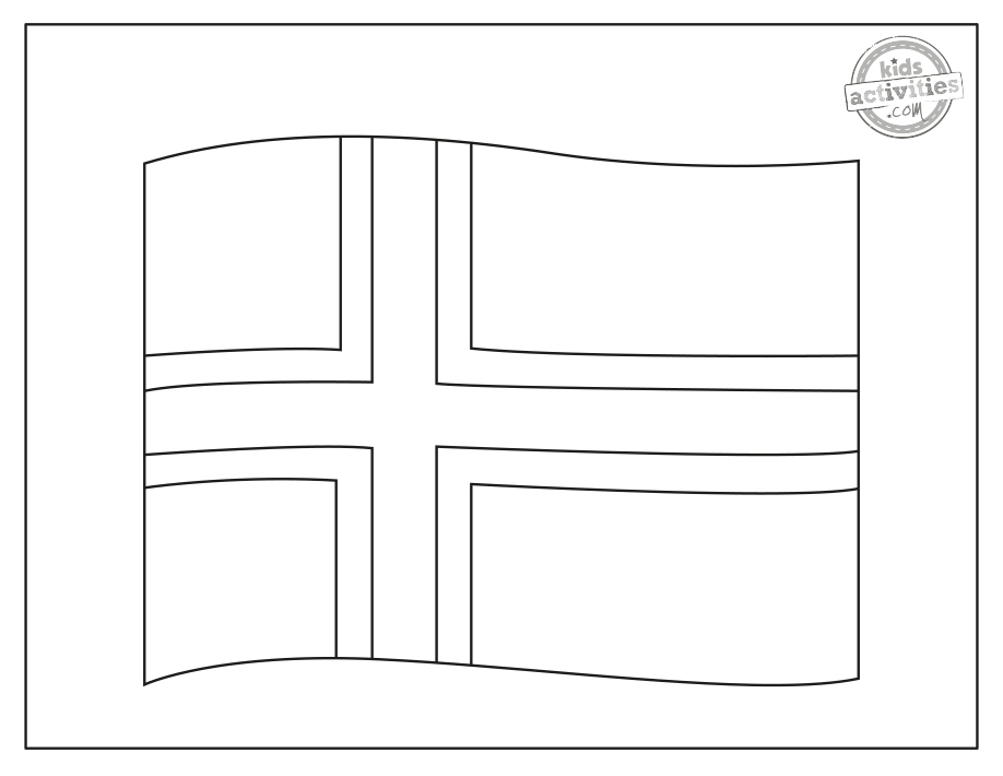 The national norway flag coloring pages kids activities blog