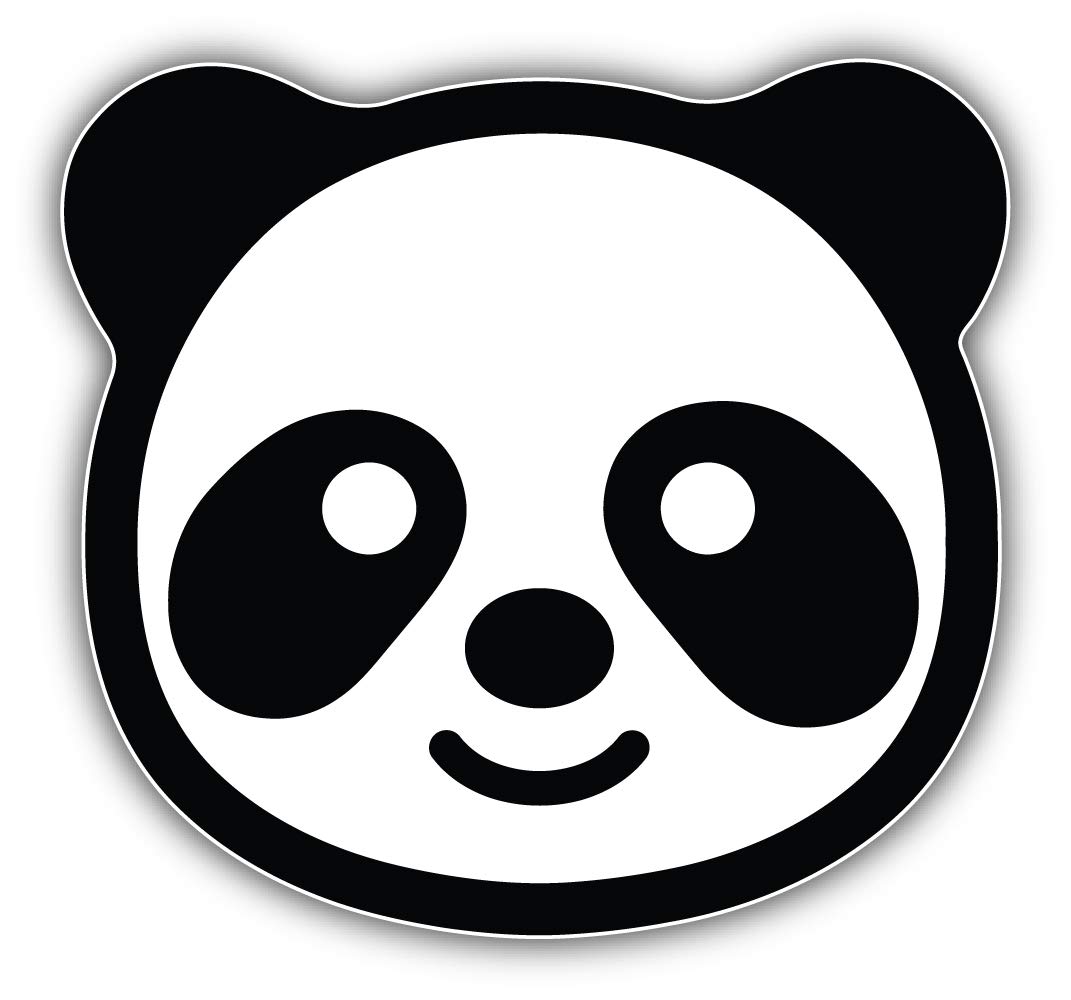 Buy panda face cartoon vinyl sticker bumper decal x online at rway