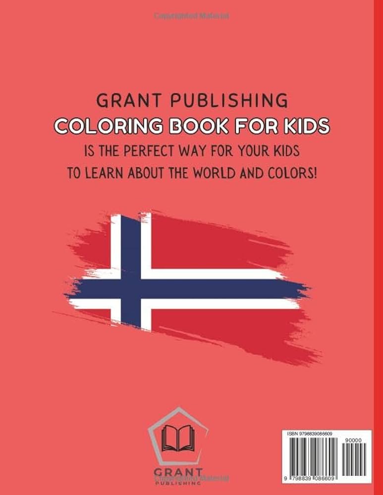 Norway coloring book for kids with interesting facts publishing grant books