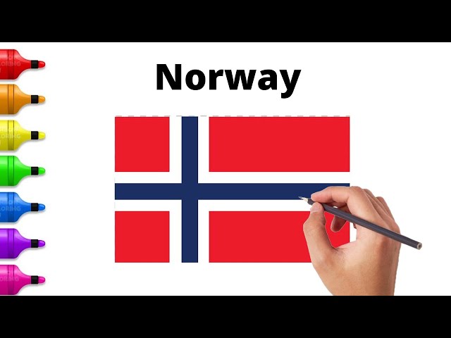 Norway flag drawing how to draw the flag of norway