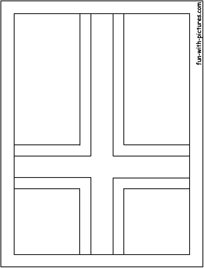 Norway flag coloring page
