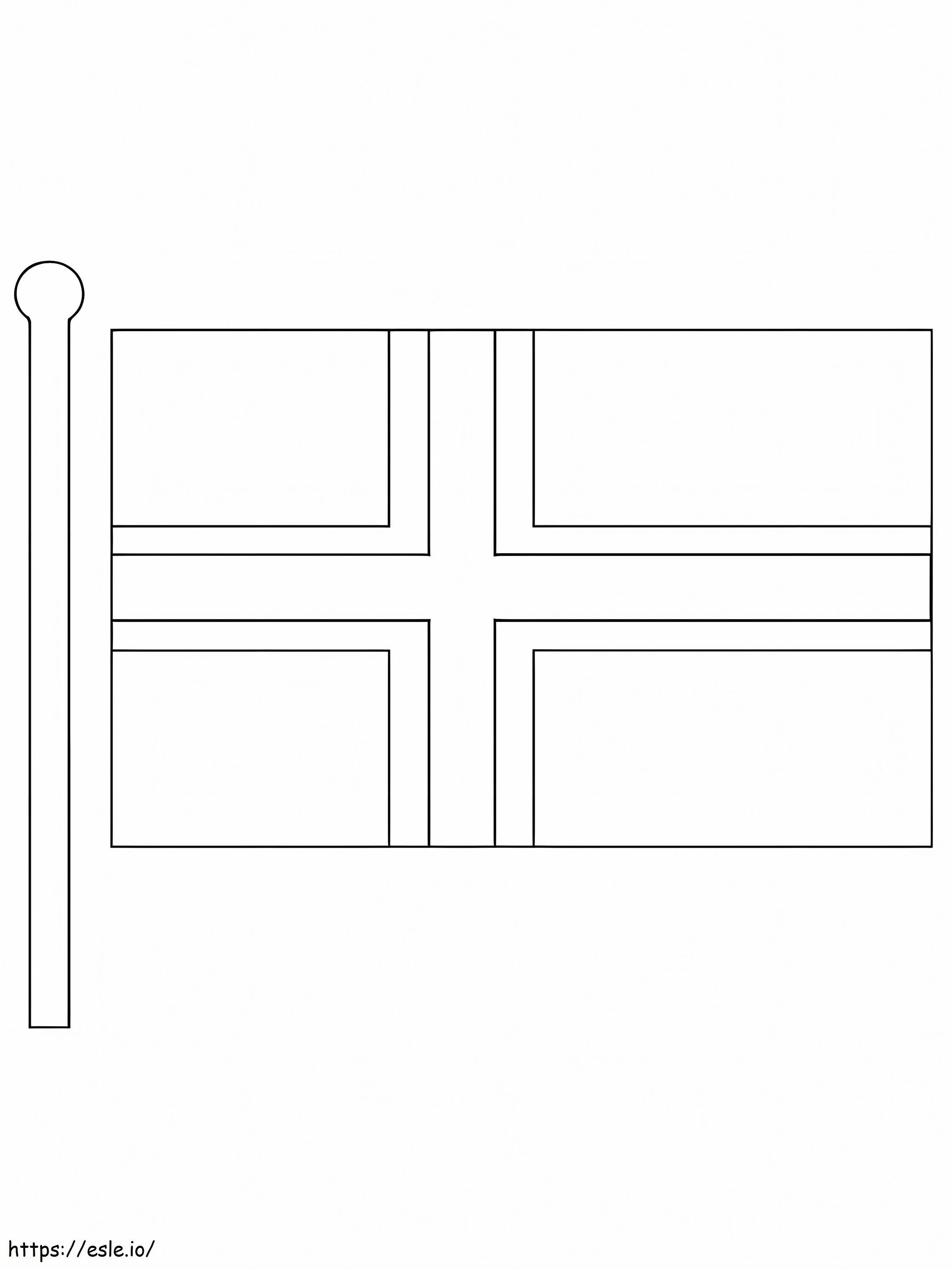 Norway flag coloring page