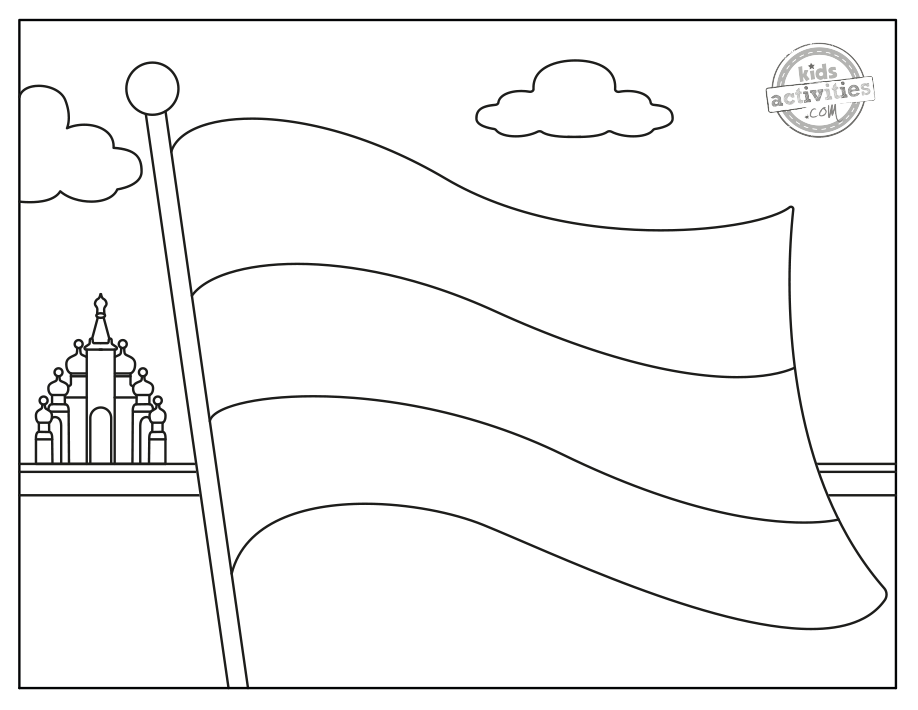 Free russian flag coloring pages kids activities blog