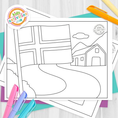The national norway flag coloring pages kids activities blog