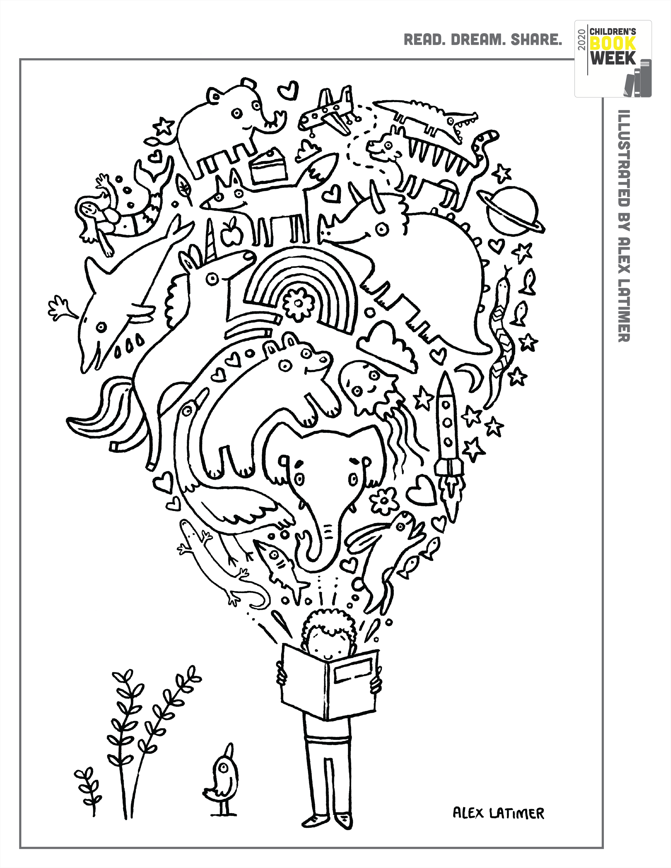 Coloring book pages â every child a reader