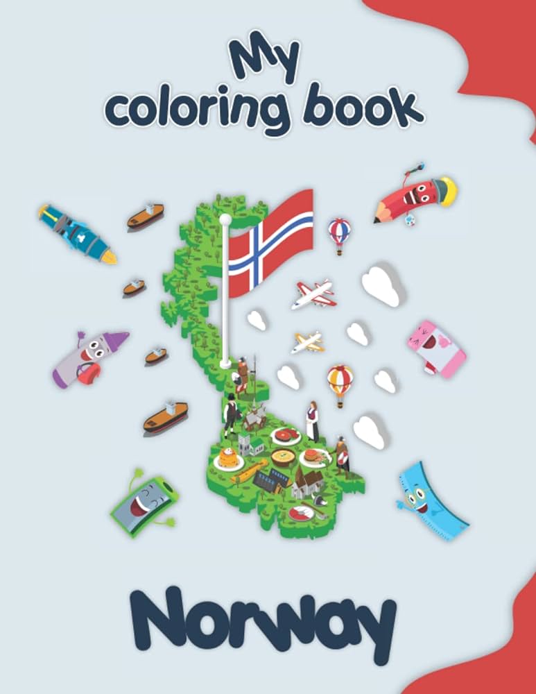 My loring book about norway loring pages of animals landscapes and characters kids