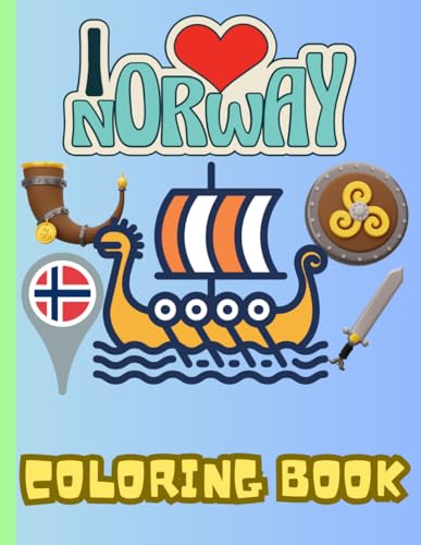 Norway coloring book beautiful norway scenery scenic lovers for kids simple pictures perfect gift for norway lovers easy to color by crãative coloring publiching