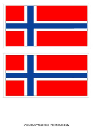 Norway flag louring page