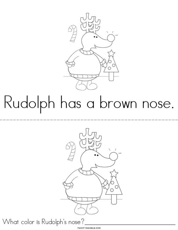 What color is rudolphs nose book