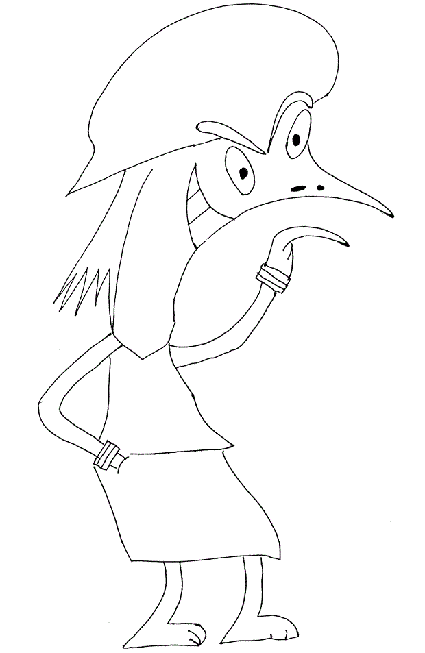 Coloring pages of long nose