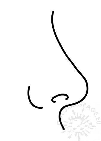 Nose outline vector coloring page