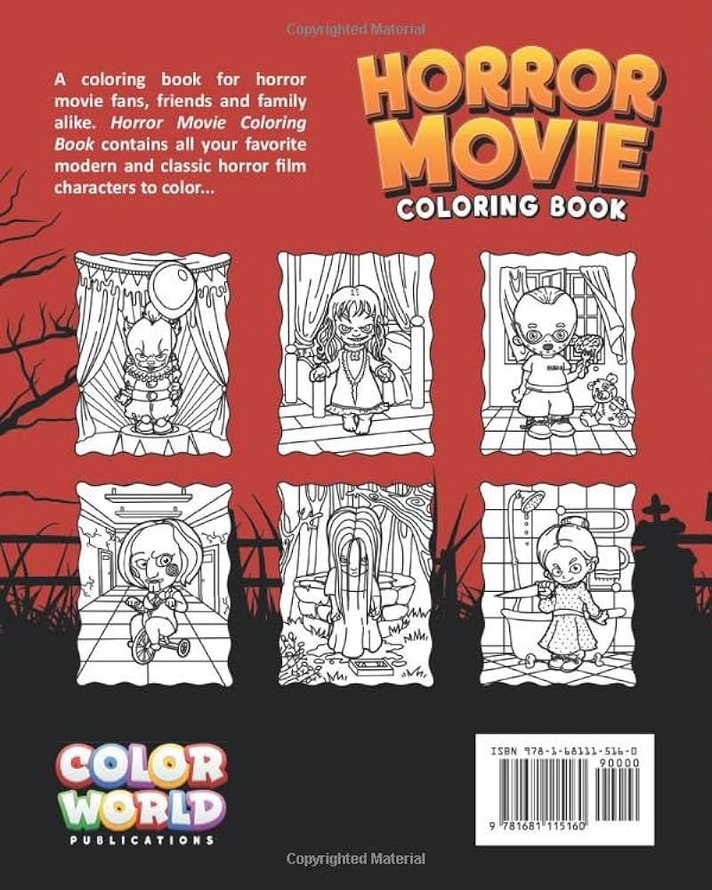 Horror movie coloring book renfrow timothy renfrow michelle books