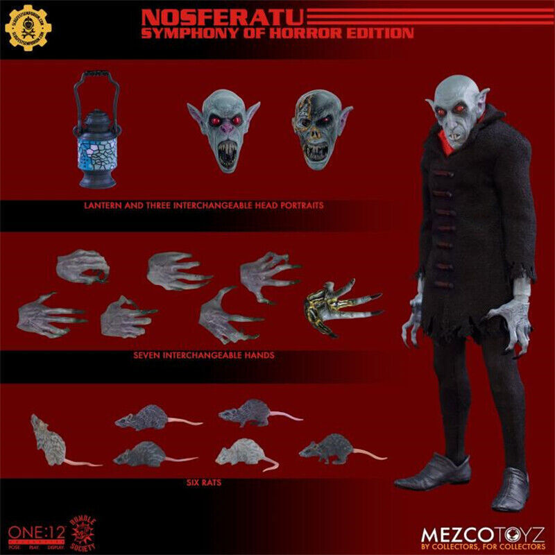 Mezco toyz nosferatu symphony of horror edition painted model new toy in stock