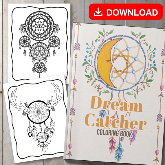 Buy best value dream catcher coloring book instant download beautiful dreamcatcher designs stress relieving activity for adults ideal gift online in india