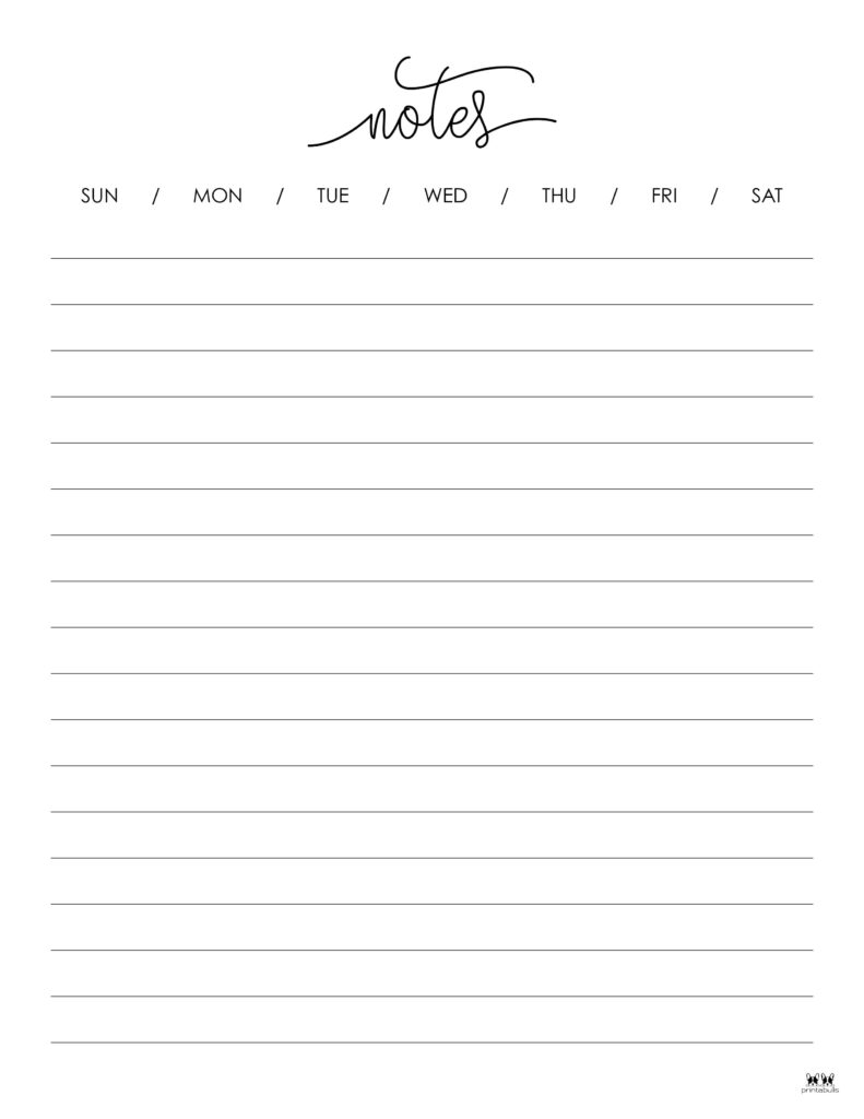 Note pages templates