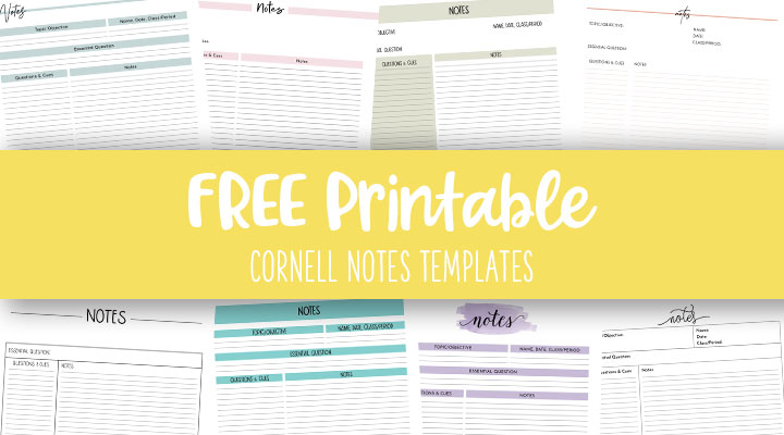 Cornell notes templates