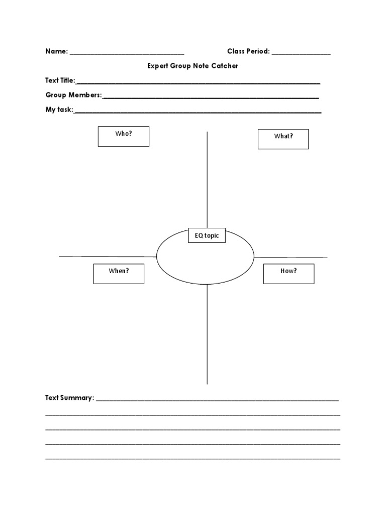 Expert group note catcher pdf