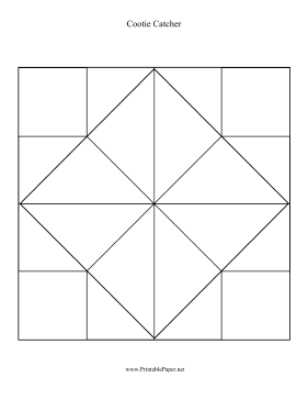 Printable cootie catcher template