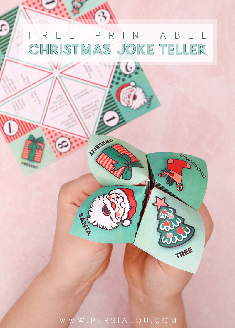 Free printable christmas cootie catcher joke teller