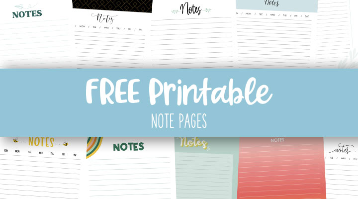 Note pages templates