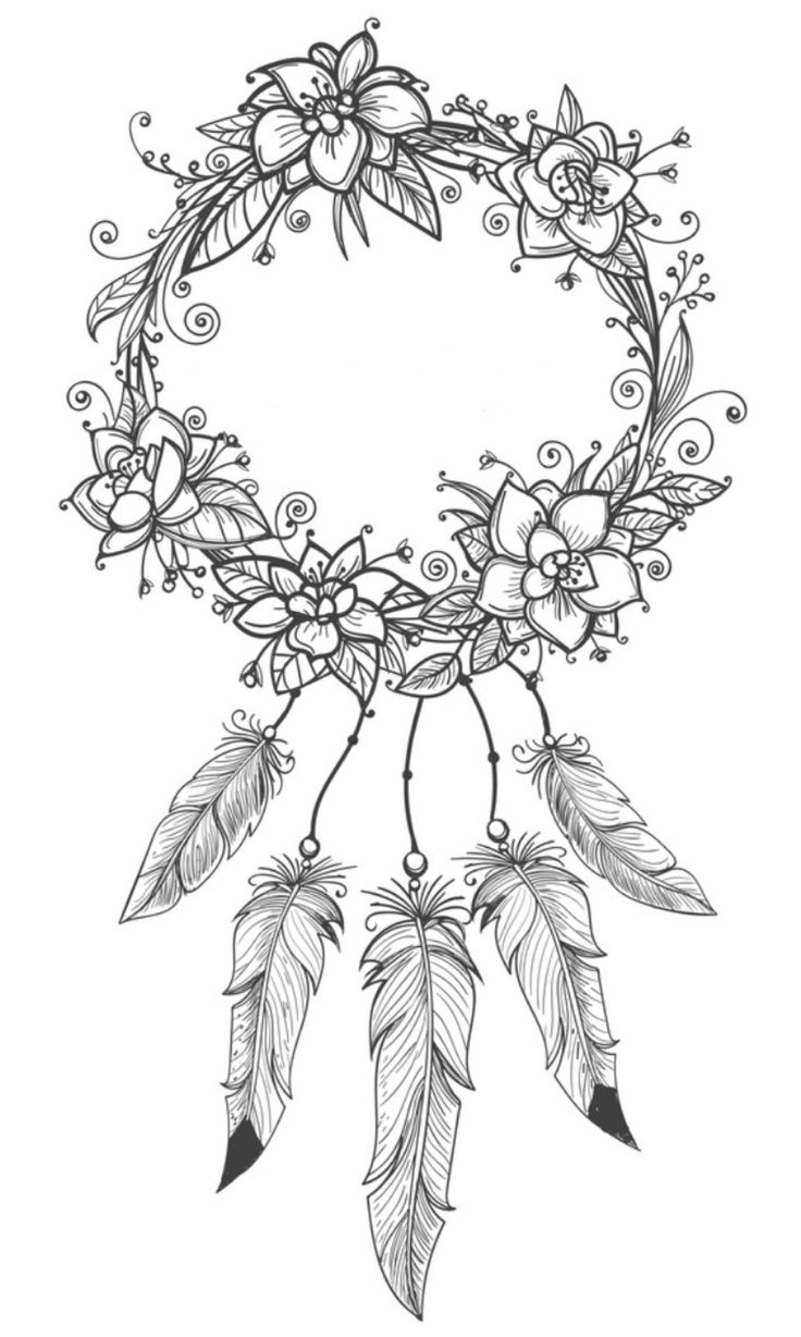 Pin by taylor moikeha on coloring dream catcher coloring pages mandala coloring pages heart coloring pages