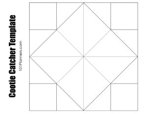 Free printable and typeable cootie catcher template