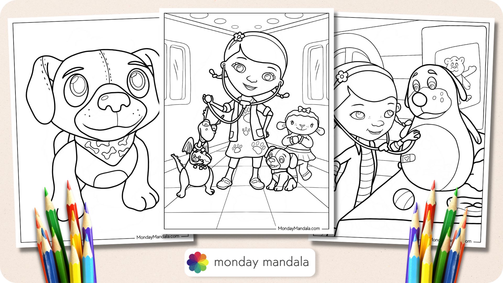 Doc mcstuffins coloring pages free pdf printables