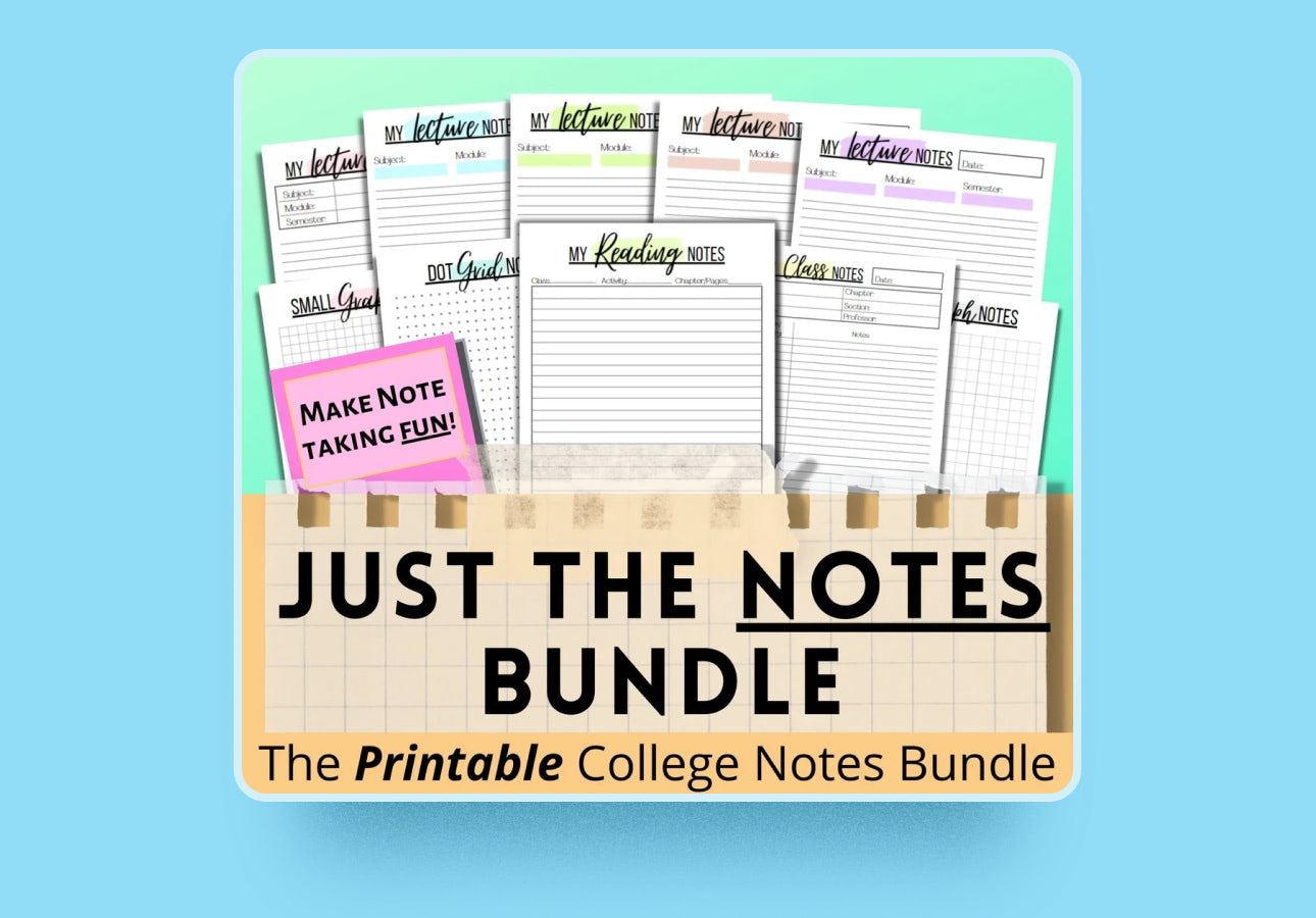 Best notetaking template packs for college students
