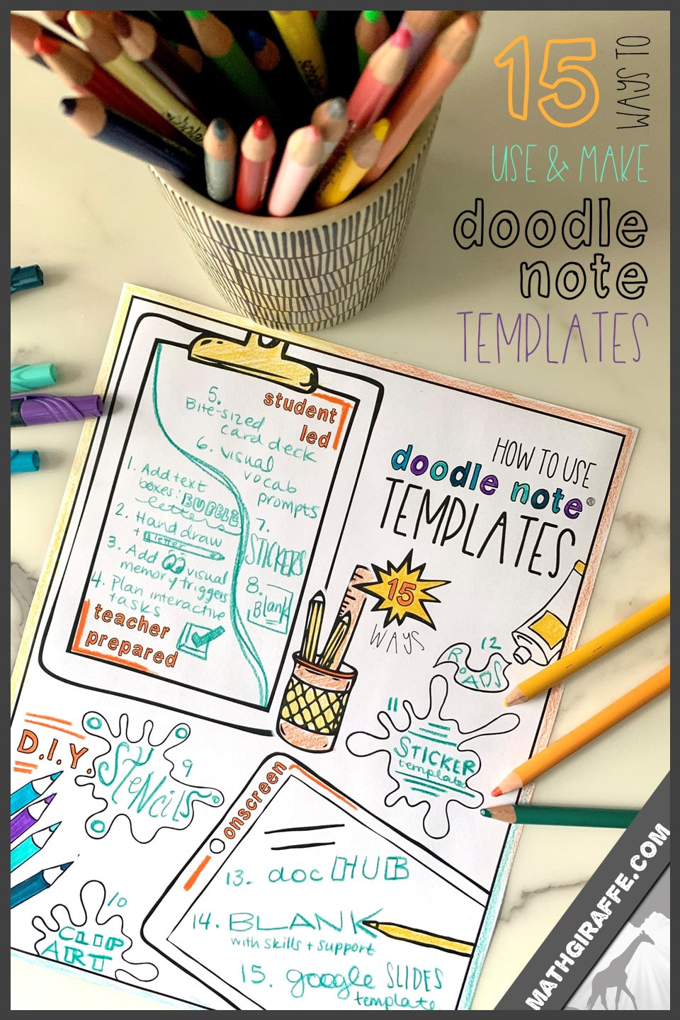How to use doodle note templates