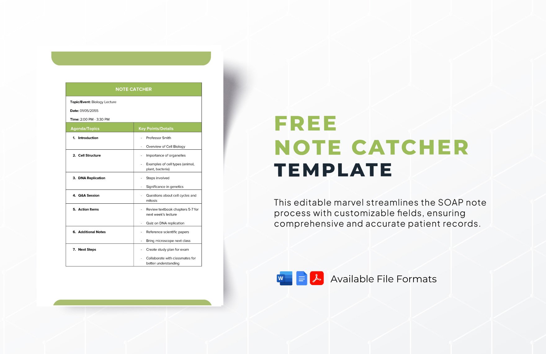 Free printable note
