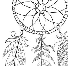 Free printable dream catcher coloring pages