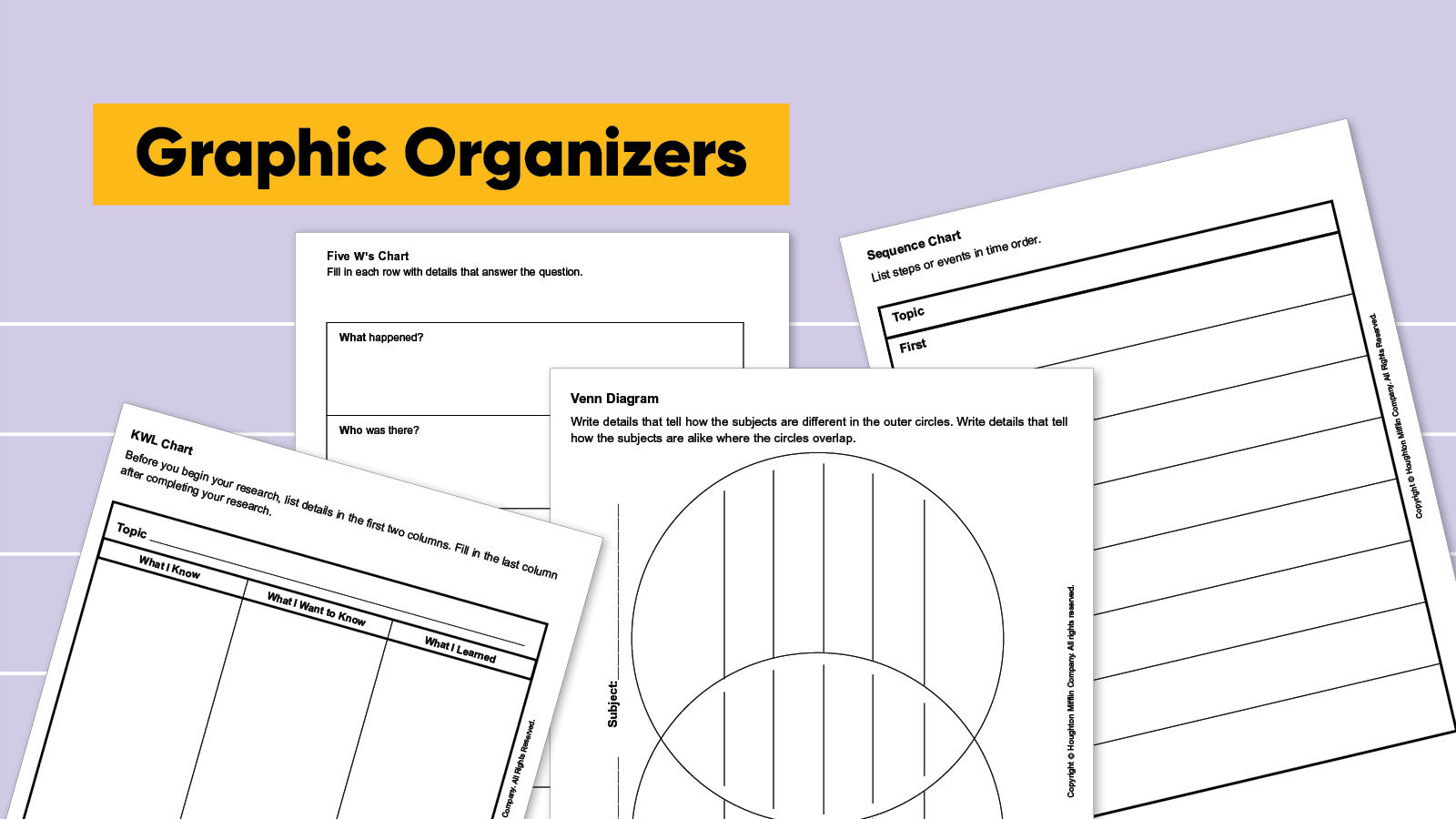 Free graphic organizer templates houghton mifflin harcourt
