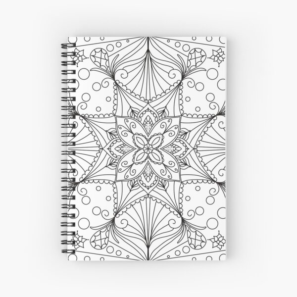 Coloring pages for kids diy colouring spiral notebook for sale by toriascarlett