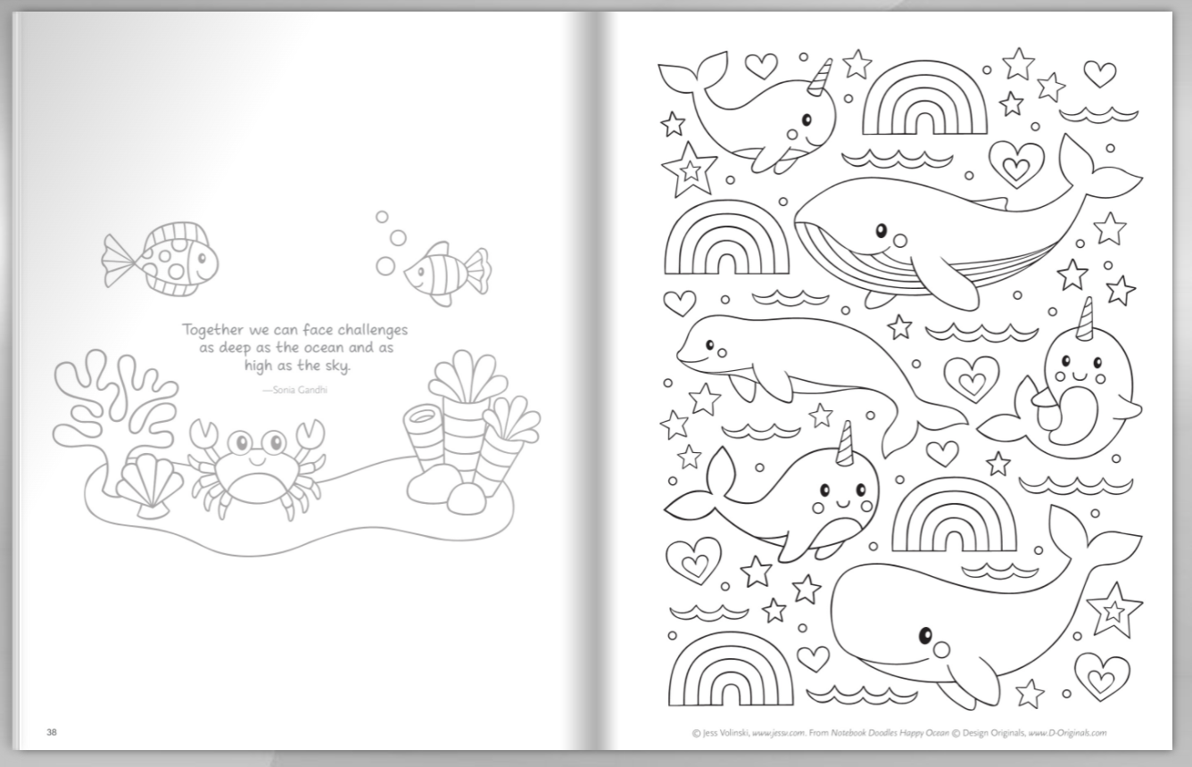 Notebook doodles happy ocean