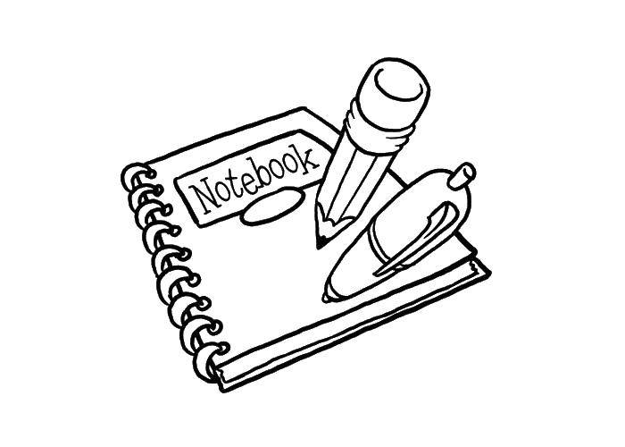 Online coloring pages pen coloring notepad and pen stationery