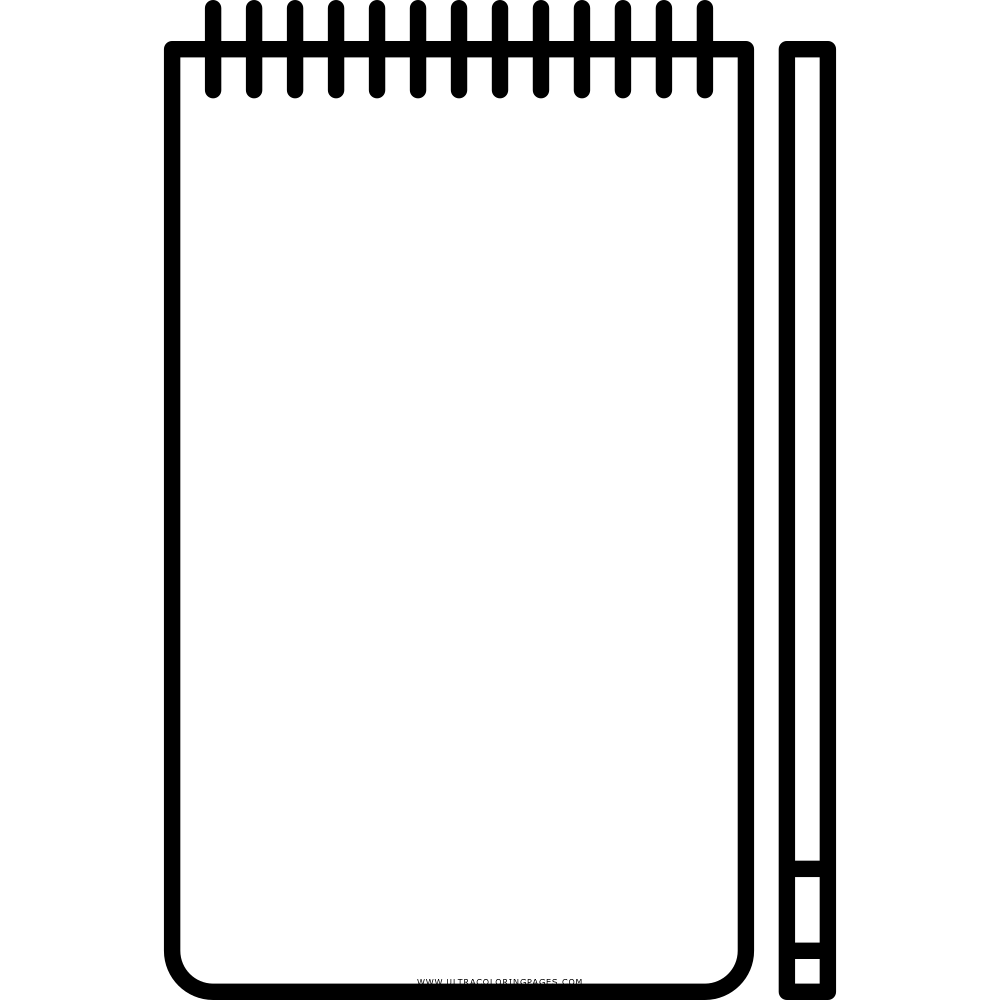 Notepad coloring page