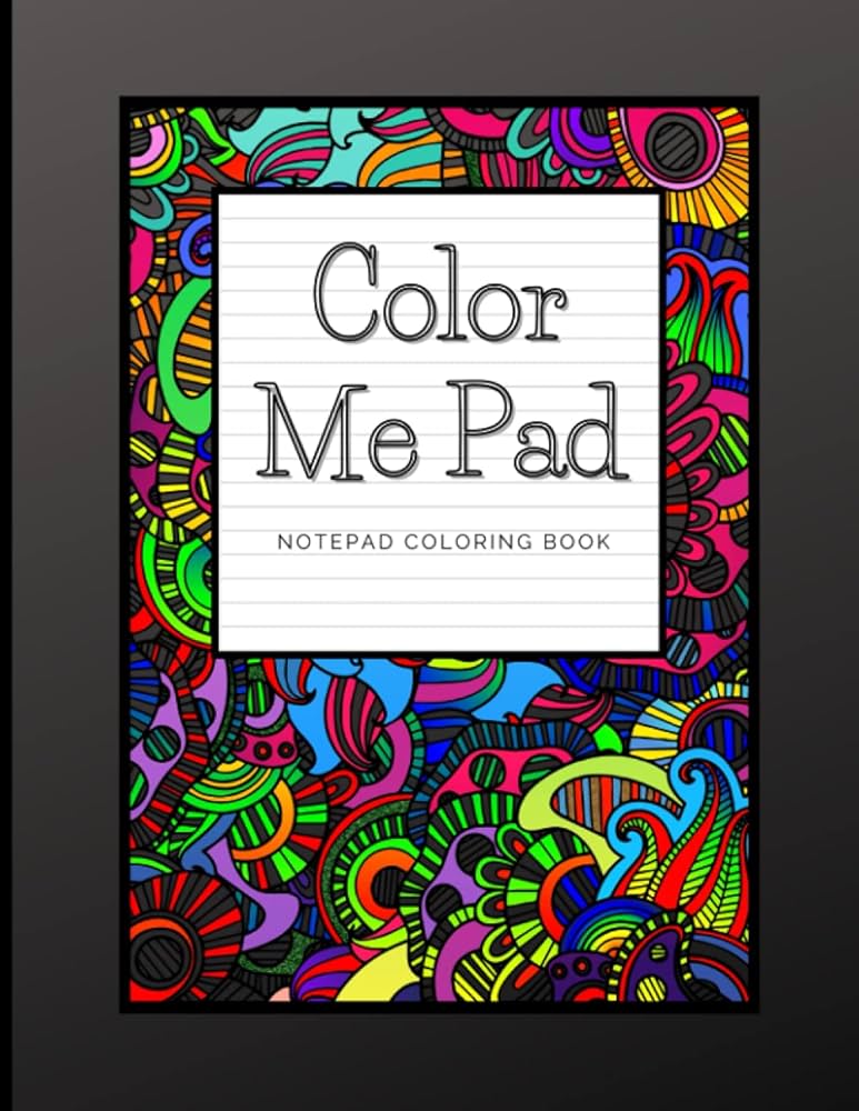 Color me pad notepad coloring book characters colorful books