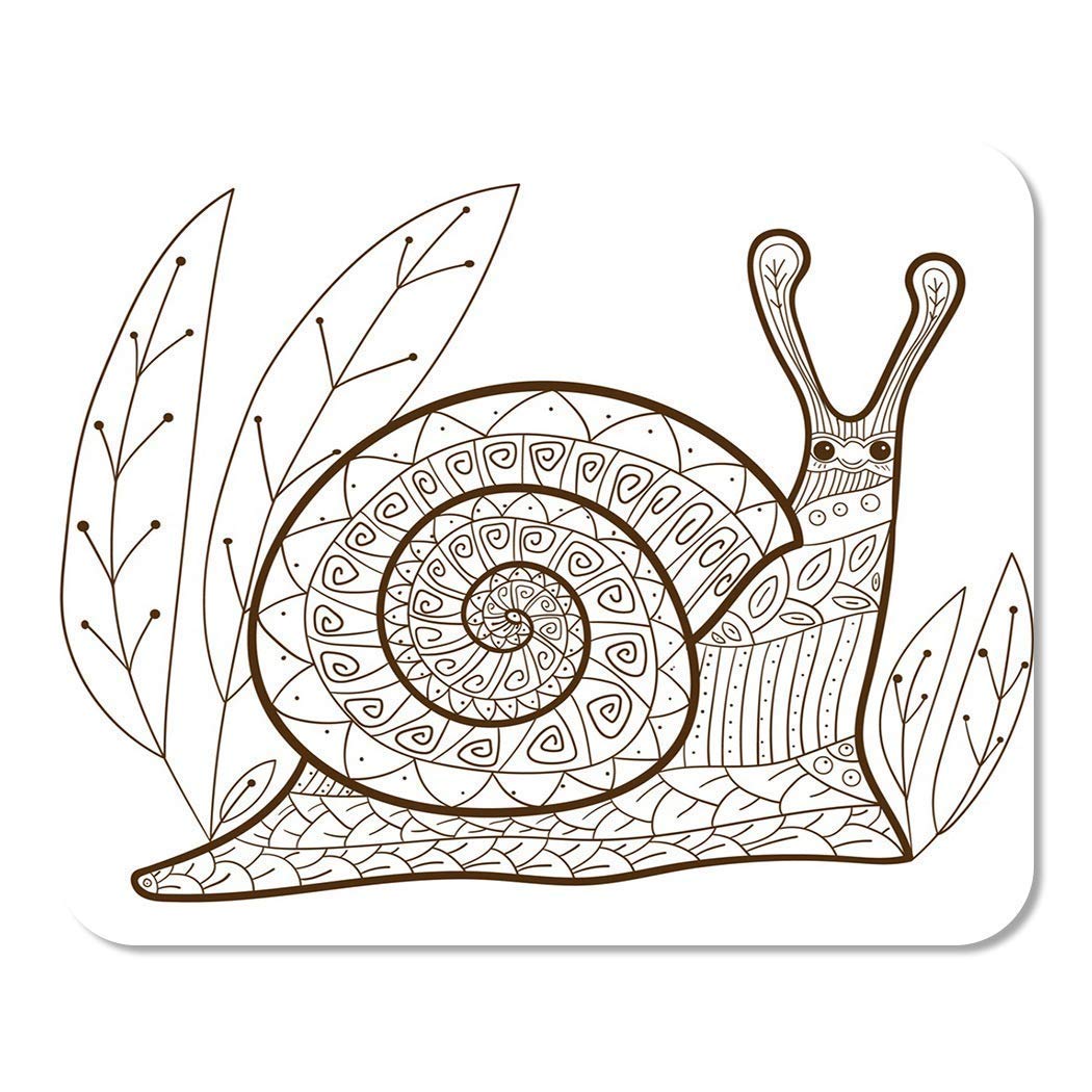 Mousepad mputer notepad office adult loring page cute snail whimsical line for louring home school game player mputer worker mputers accessories