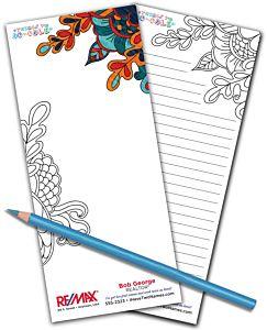 Custom coloring memo pads color