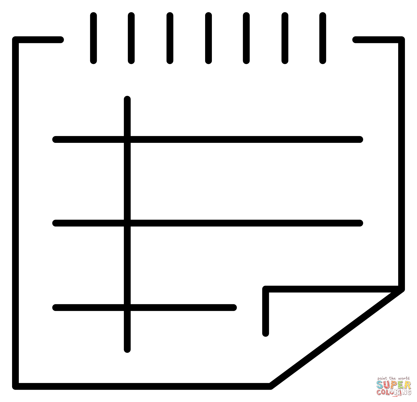 Spiral notepad emoji coloring page free printable coloring pages