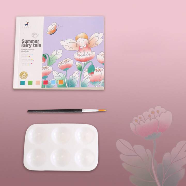 Pc creative watercolor coloring book ctoon notepad with built