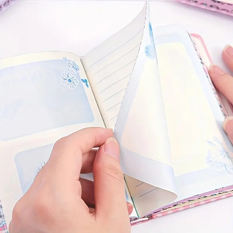 Cute notebook notepad and planner with four creative cartoon patterns and color pages to choose from cute bunny and happy puppy