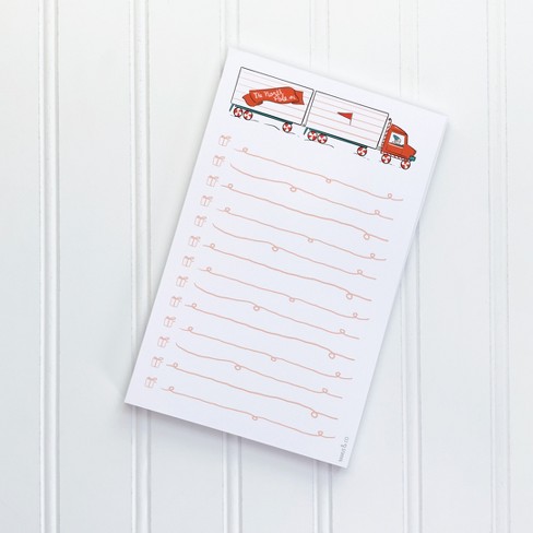 The north pole inc x winter lined notepad by ramus co heavyweight tear