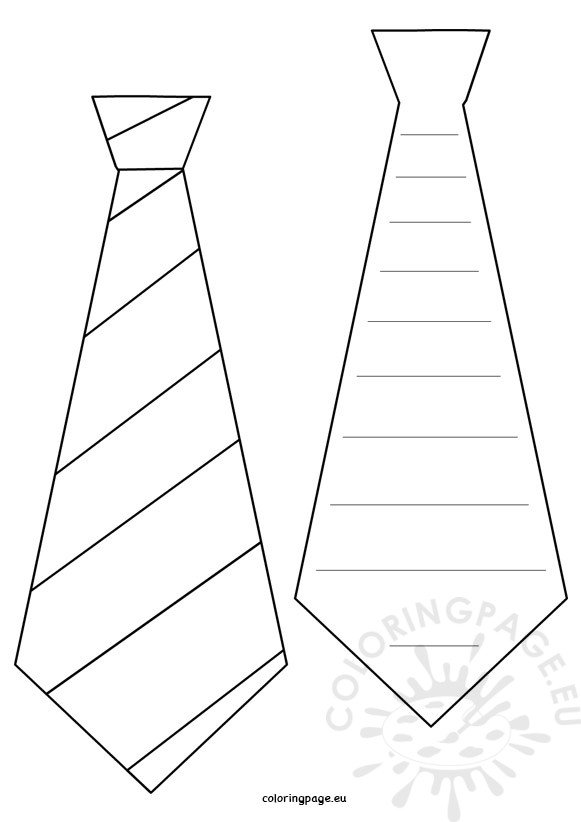 Necktie notepad fathers day craft coloring page