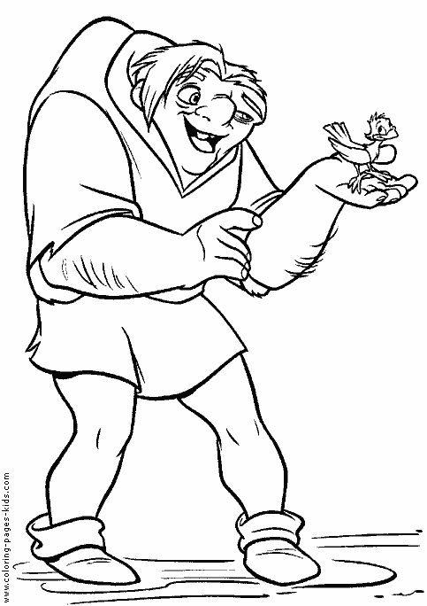 The hunchback of notre dame coloring pages