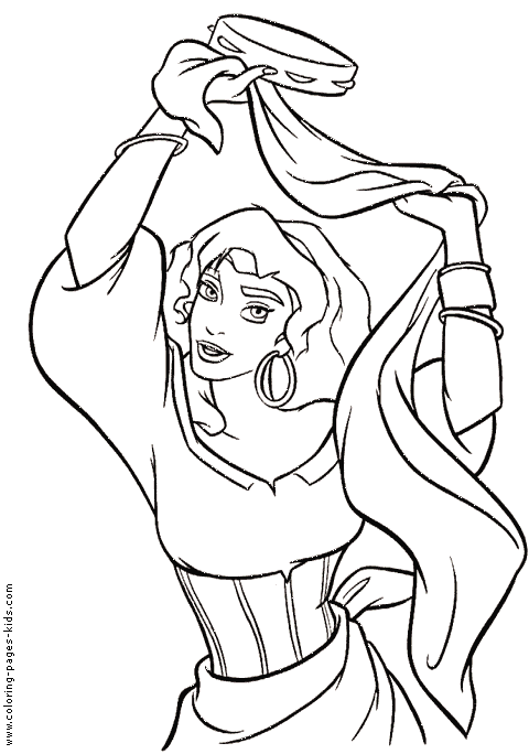 The hunchback of notre dame coloring pages