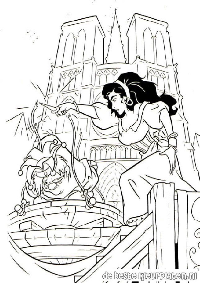 The hunchback of notre dame coloring pages