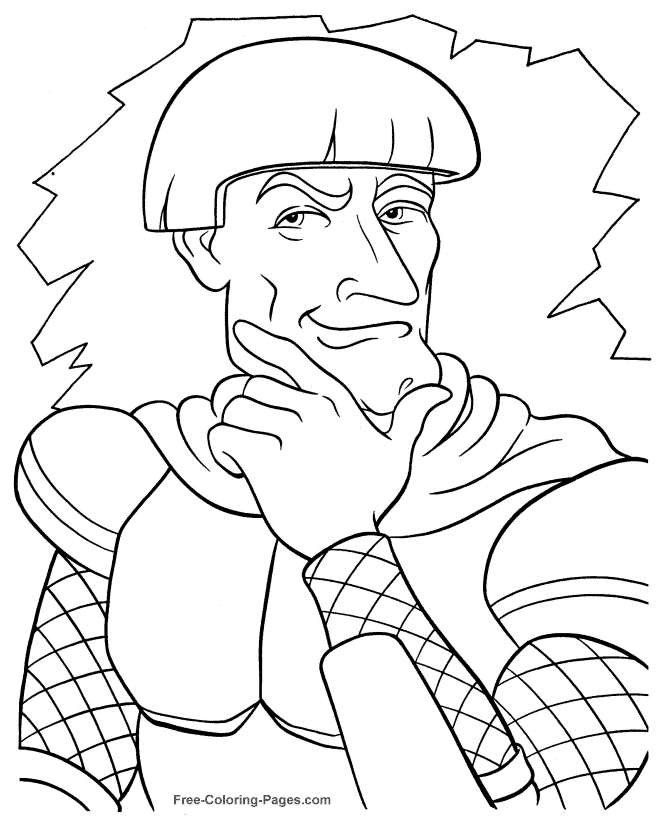 Printable hunchback of notre dame coloring page